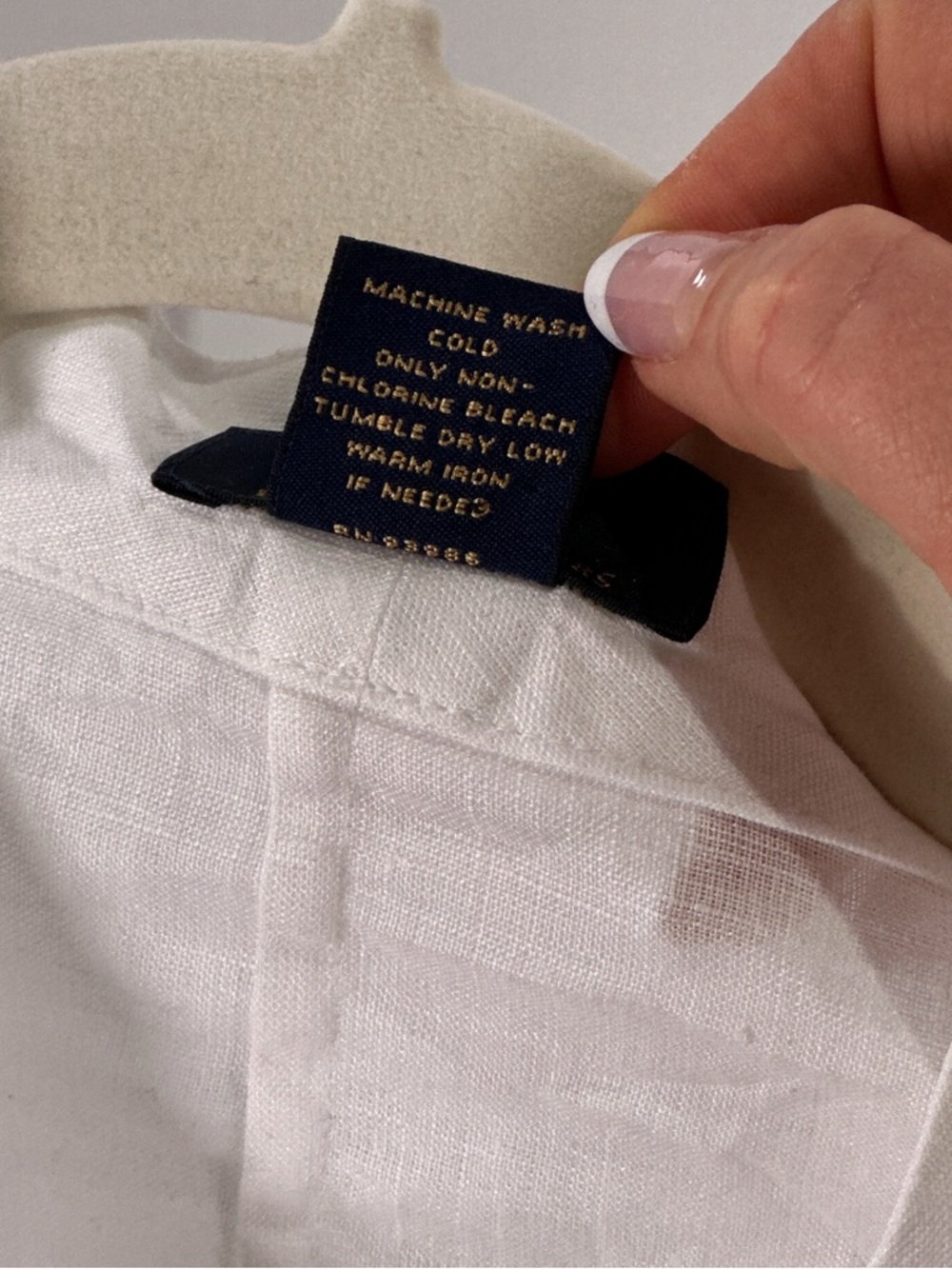 346 Brooks Brothers Sleeveless Button Down V-Neck Linen White Size 8 - Picture 5 of 7